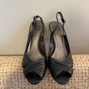 Mootsies Tootsies Black Strappy Heels